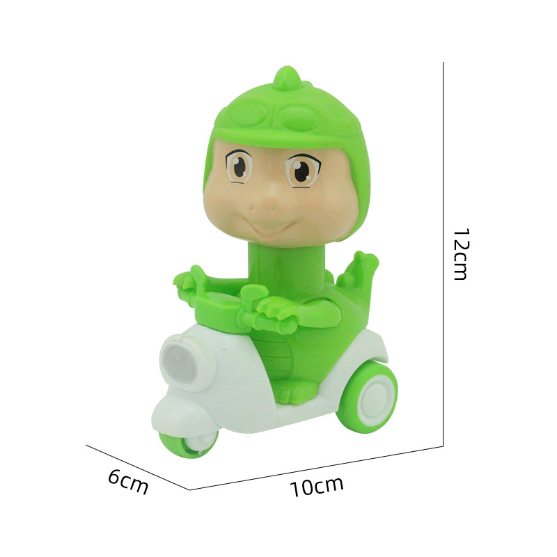 Presione el pequeño pato amarillo Tire hacia atrás coche motocicleta inercia coche de juguete para niños dibujos animados Niños y niñas lindo pato coche de juguete al por mayor