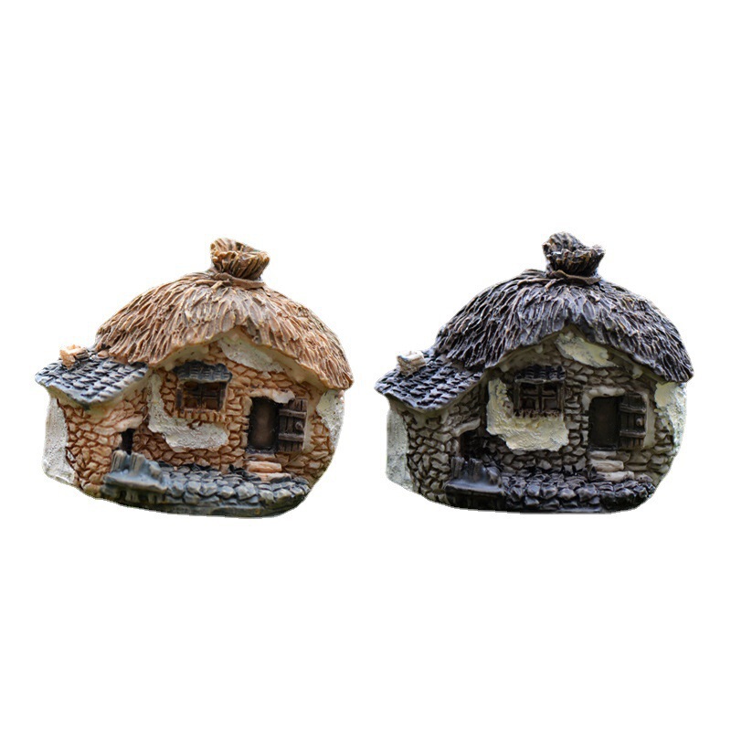 Zakka愛情海8種類の小さい家の小さい景観の装飾の部品の樹脂の小さい家の置物の別荘の置物|undefined