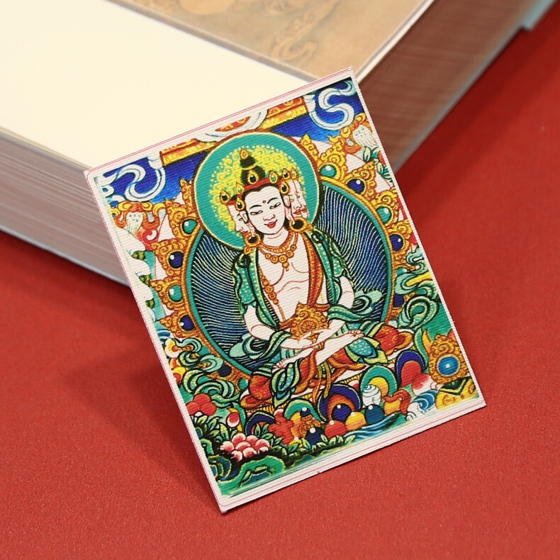 西藏式唐卡八大守护画芯卡心各种题材批发可定图可手绘描金|undefined