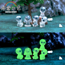 微景观摆件夜光外星人树精灵动漫公仔创意树脂摆件diy装饰品配件
