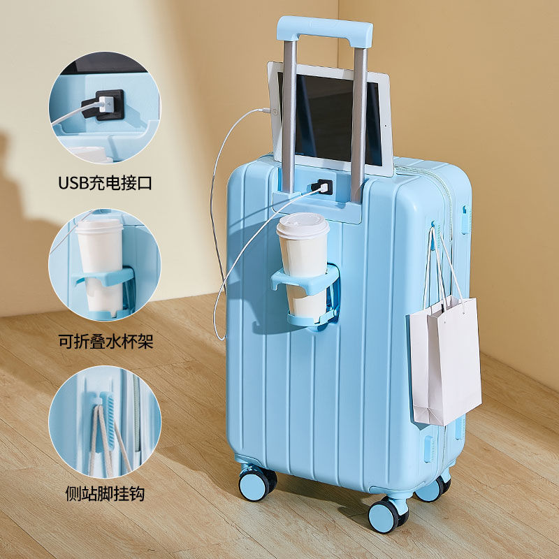 Caja de la carretilla del equipaje para las mujeres 20 pulgadas 2023 nueva carga de gran capacidad 24 de embarque Contraseña de Viaje Funda de cuero para los hombres 26