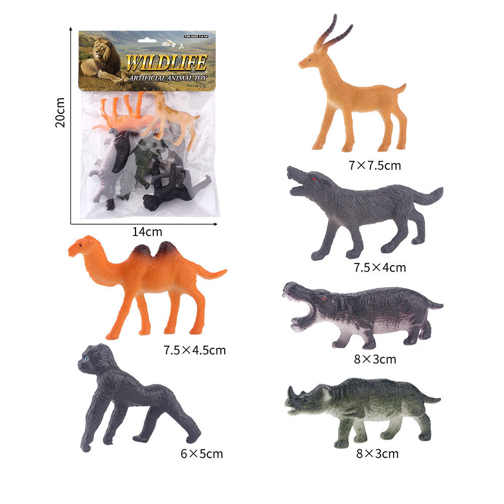 Transfronterizos niños juguetes modelo de dinosaurios granja marino aves de corral simulación de vida silvestre dinosaurios nuevo conjunto al por mayor