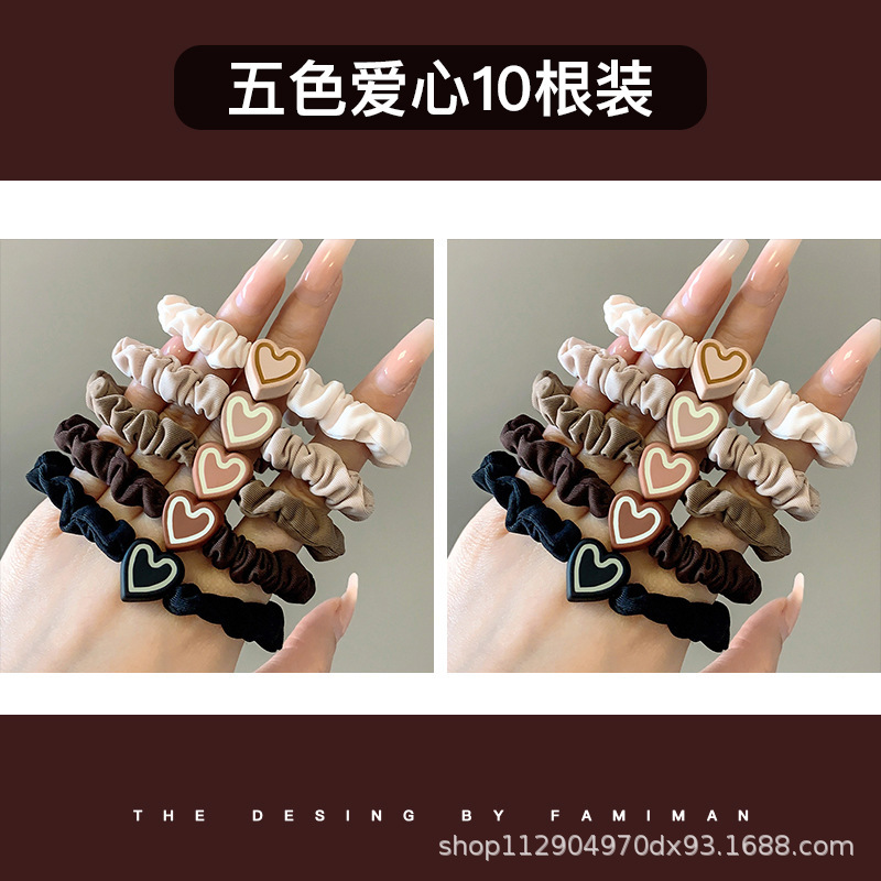 2025 nuevo estilo simple cabello de moda de alta elasticidad correa de correa de cabello multifuncional cubierta de cuero durable cabello bola adornamiento para el cabello