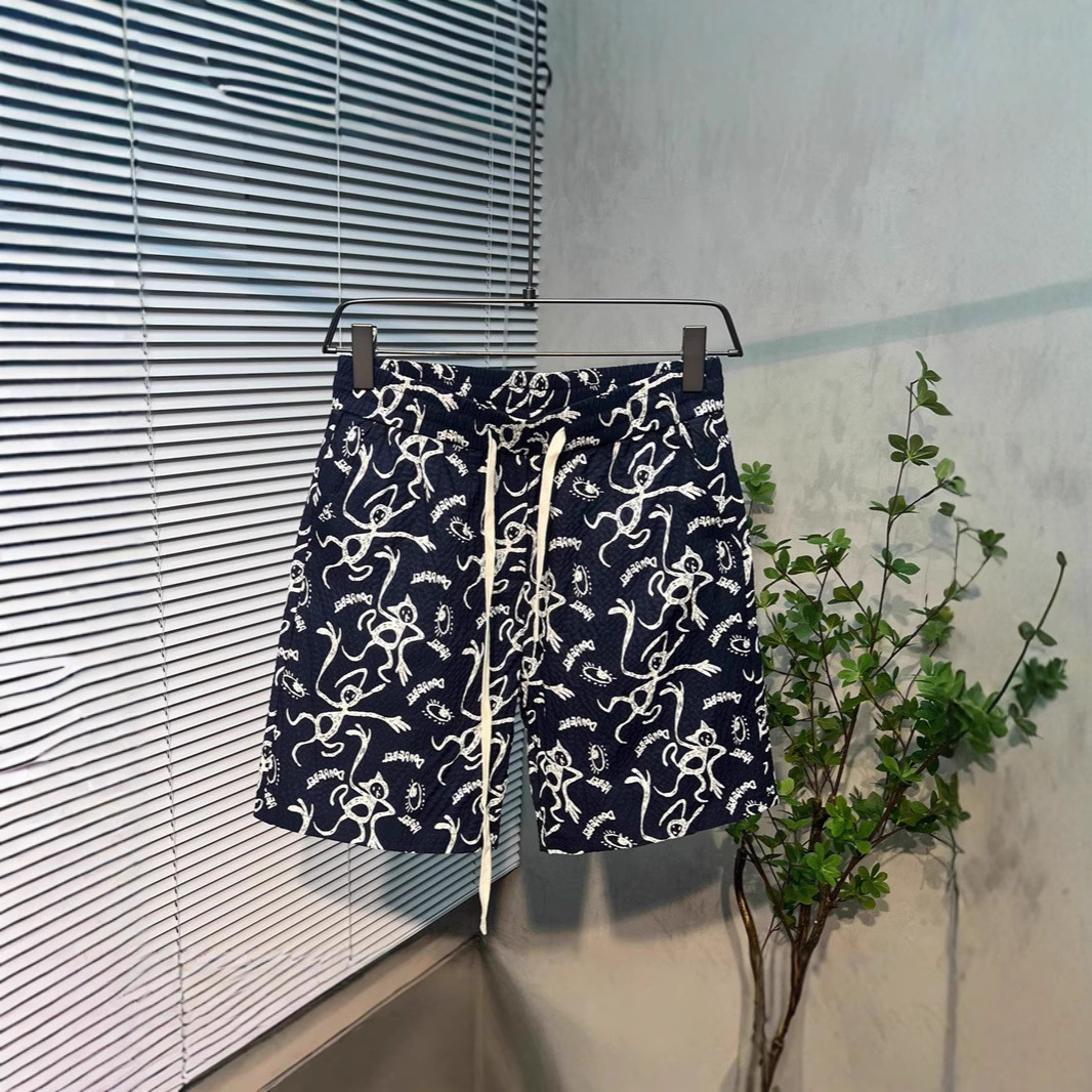 Men's Floral Print Athletic Shorts Trendy Summer Casual Fashion Thin Five Point Pants Cool Versatile Beach Wear_viptrois.com