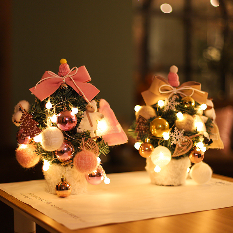 Mini árbol de Navidad árbol de Navidad paquete de árbol de Navidad pequeño cifrado artificial nuevo decoración de escritorio