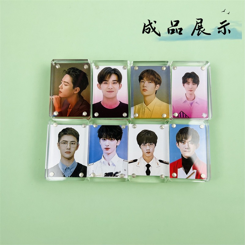 Acrylic Magnetic Gukka Wholesale Transparent Mahjong Gradient Gukka Plate Journal Set DIY Desk Ornament