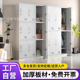 钢制铁皮更衣柜健身房洗浴员工换衣柜带锁存放柜加厚宿舍储物柜子
