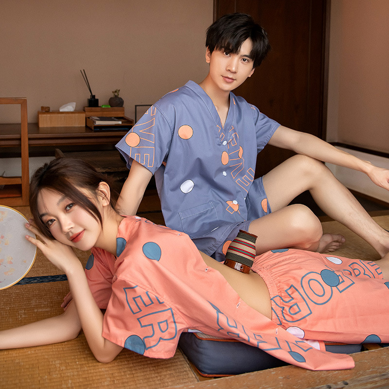 安睿倪2023新款印花情侣款艾灸服女款男款情侣前后开背开扣理疗服