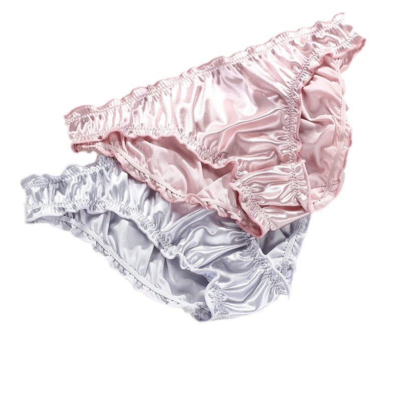 Transfronterizo exclusivo más ropa interior de mujer europea y americana sexy entrepierna de secado rápido transpirable cómodo algodón entrepierna súper elástico pantalones de satén