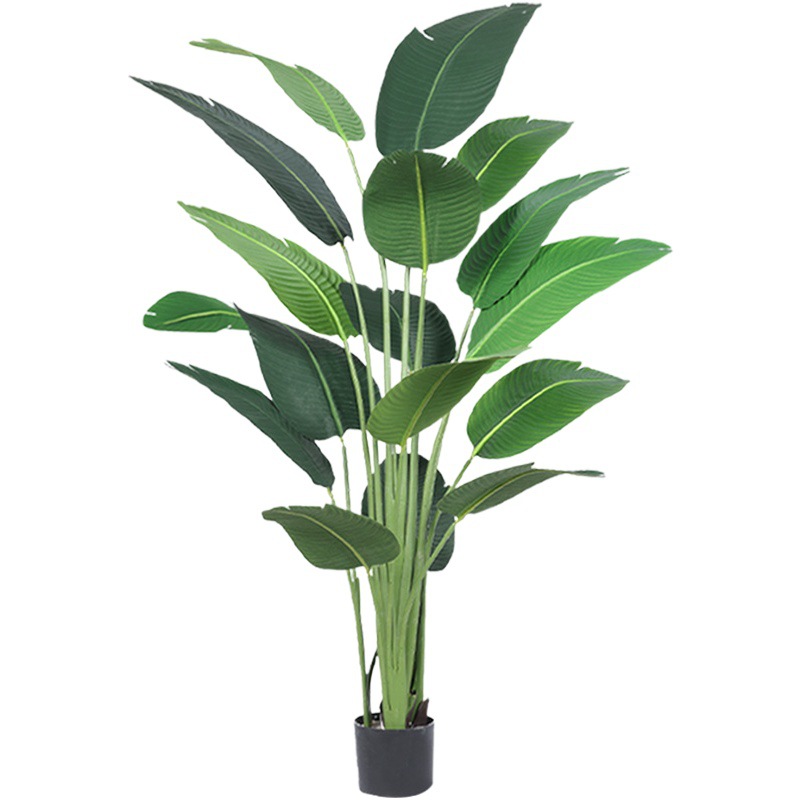 Planta verde árbol artificial interior luz de lujo bonsai biónico planta salón decoración pájaro del paraíso flor artificial plátano artificial