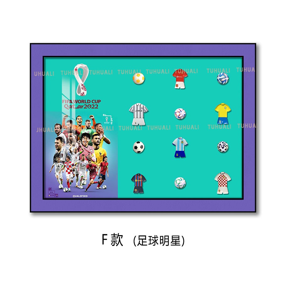 Sala de estar Entrada Niño Fútbol Decoración Pintura C Ronnell Ma Fútbol Estrella Colgante Pintura física tridimensional