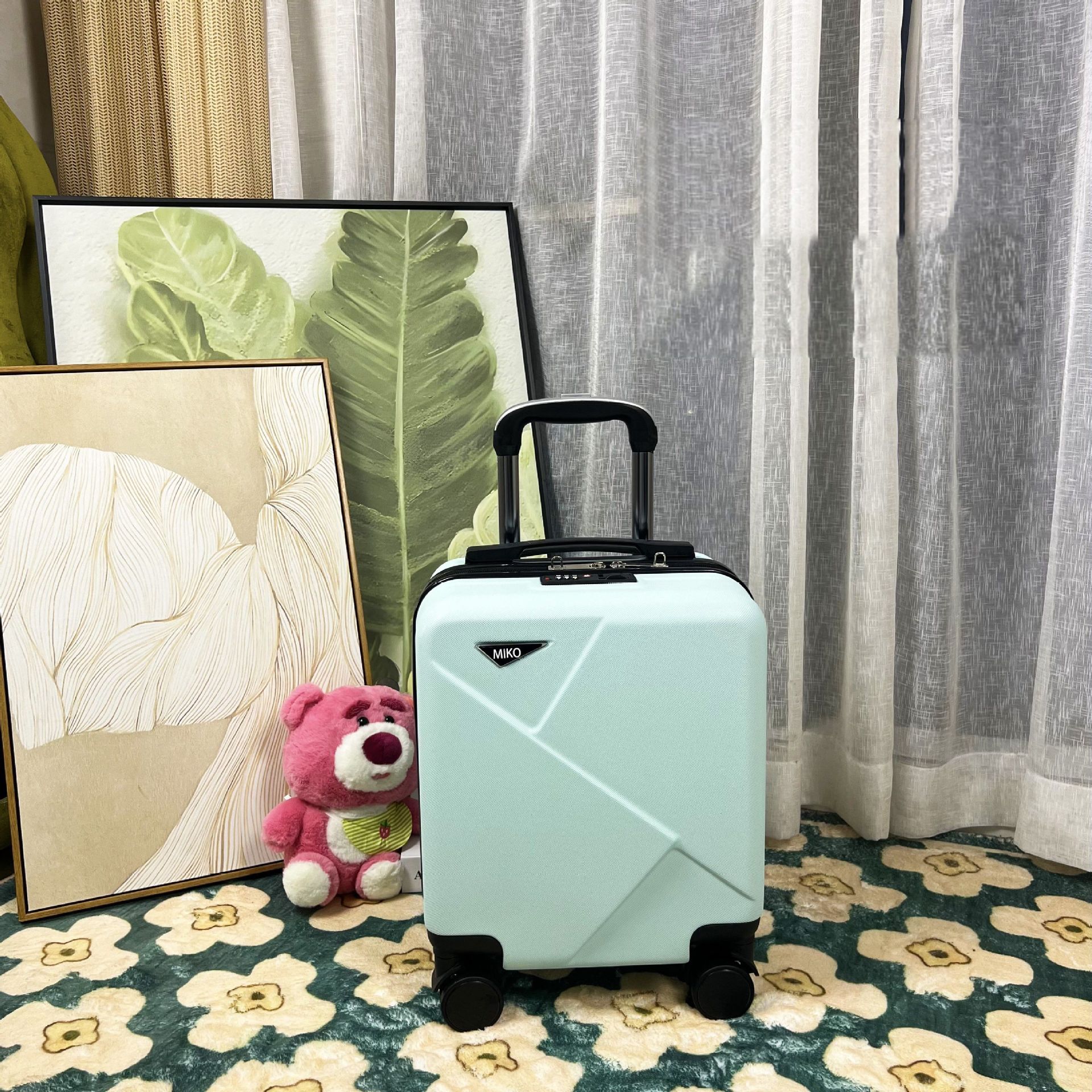 Light green [frosted scratch-resistant lightning] / 14inch [2 sections of pull rod - applicable below 1.6m]