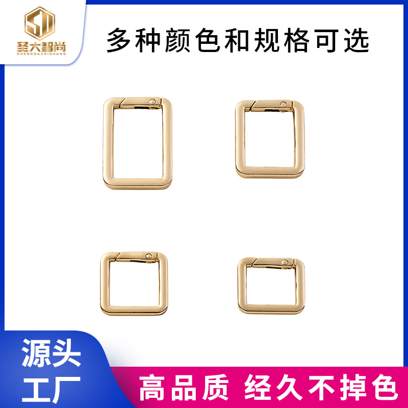 square golden bag accessory