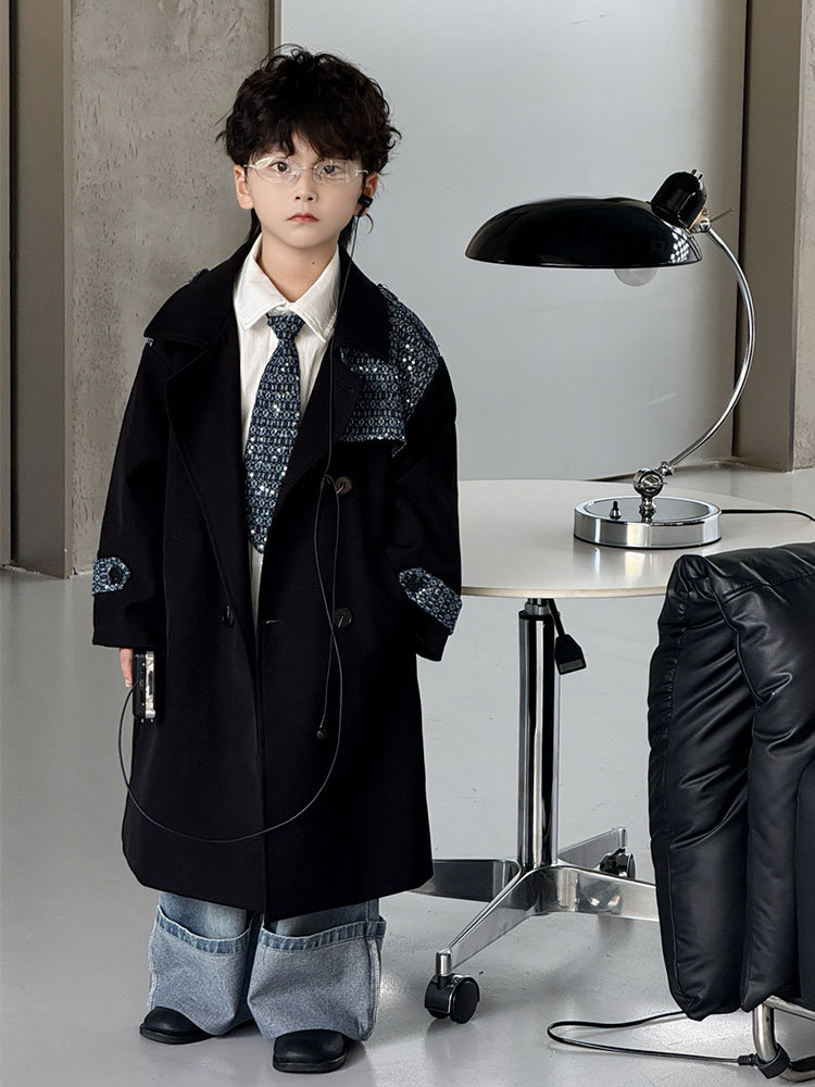 Демисезонный детский плащ для мальчиков, в корейском стиле, детская одежда