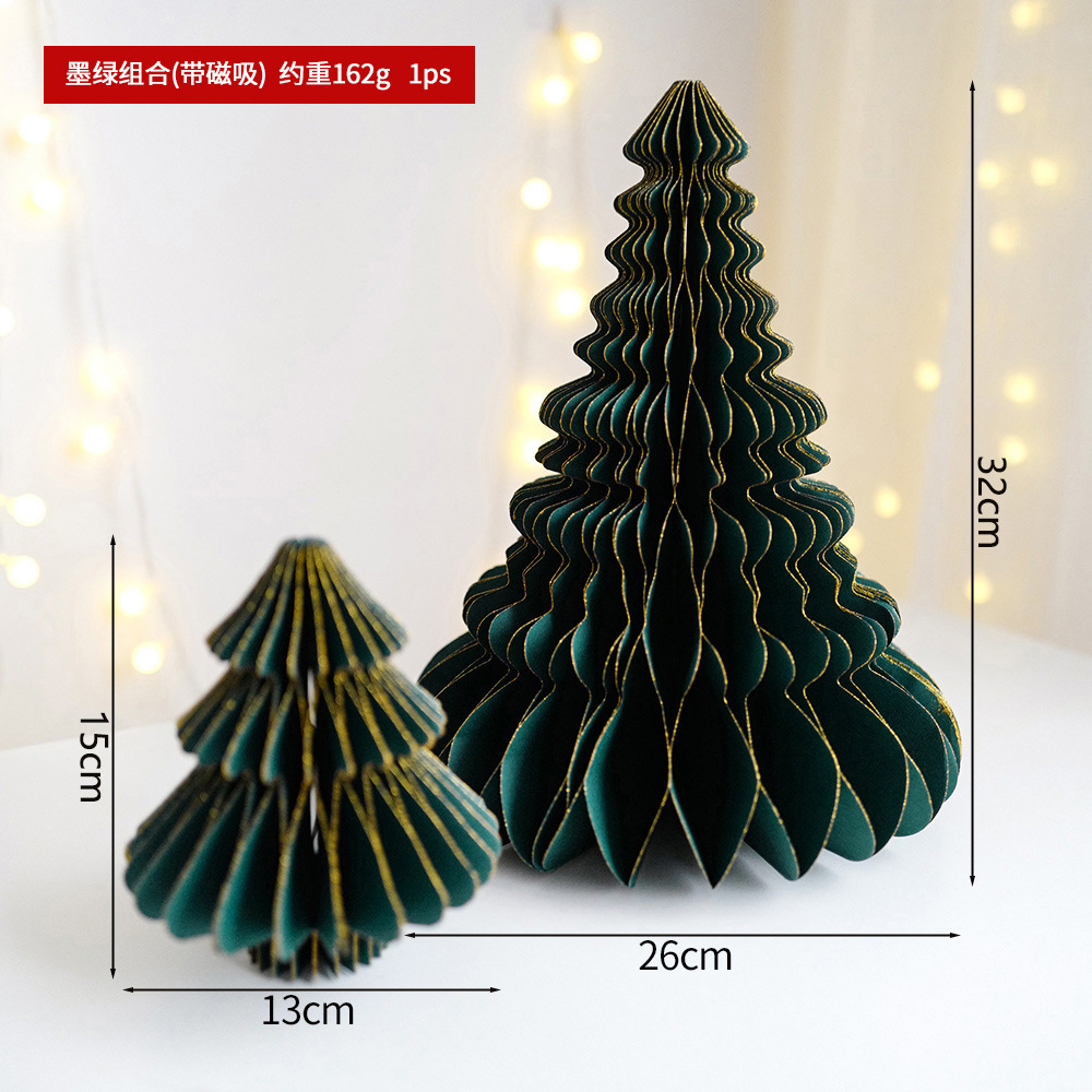 Navidad transfronteriza origami árbol de Navidad decoración decoración mini árbol de Navidad escenario de diseño props decoración del árbol de Navidad