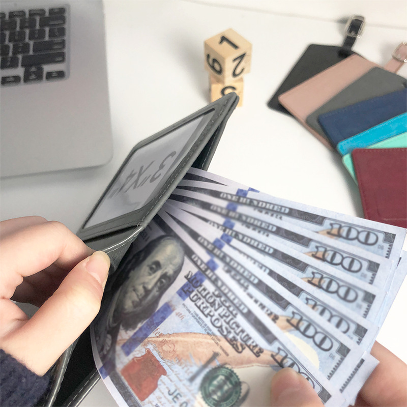 Traje de etiqueta de equipaje de cuero pu transfronterizo Clip de oro americano Hombres y mujeres Bolso de pasaporte de cuero universal Clip Correa pasaporte cubierta