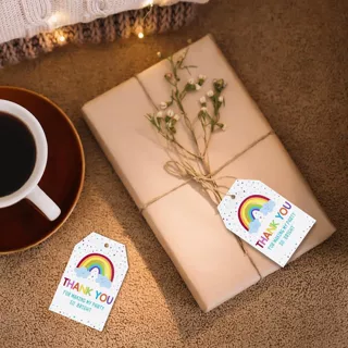 个性化礼品感谢标签卡带绳适合生日派对婚礼聚会宝贝诞生感恩礼物