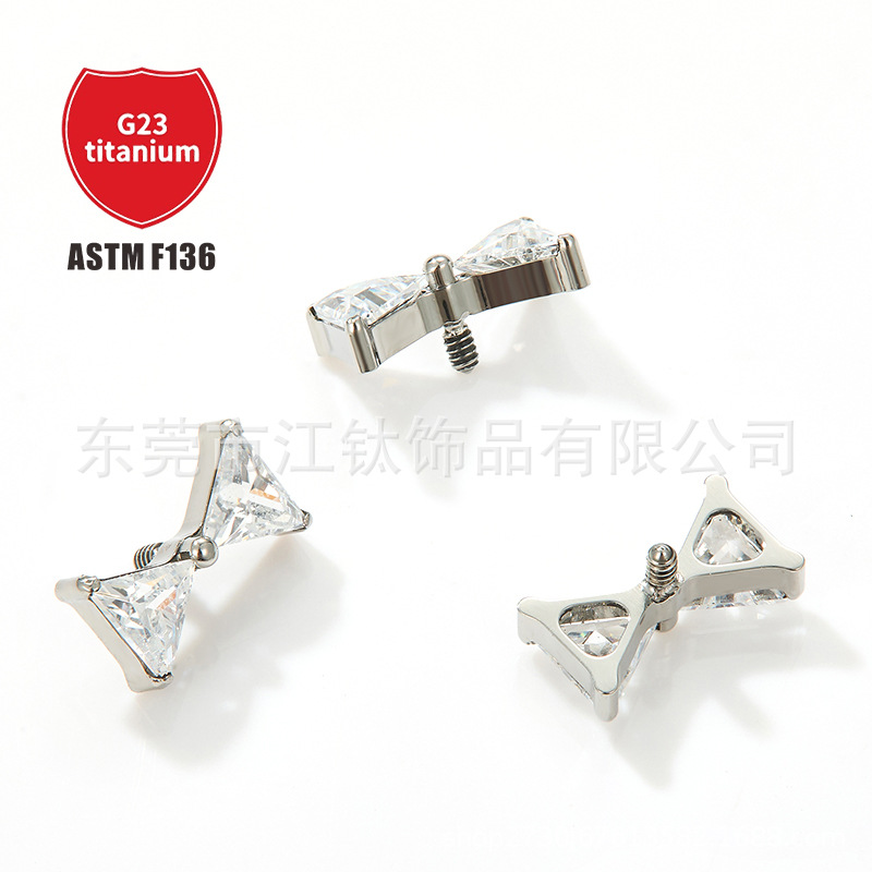 Pointed titanium steel lip stud product view