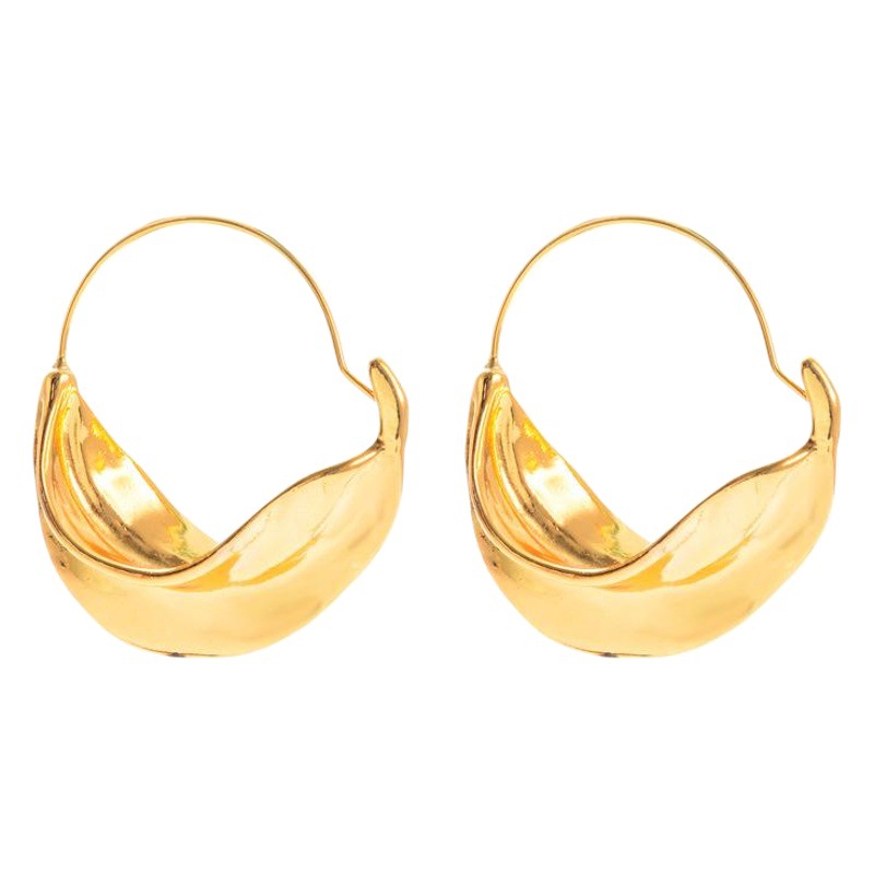 European and American creative new irregular earrings alloy flower basket exaggerated earrings ins net red wind earrings factory direct sales