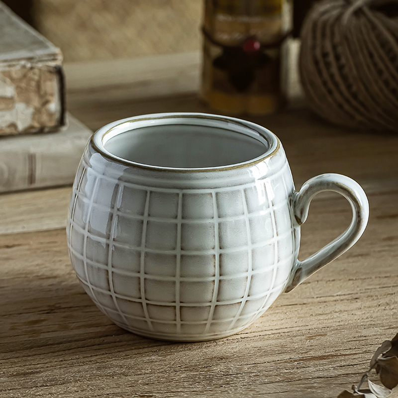 De alta apariencia taza de beber Taza de cerámica taza de pareja de gran capacidad taza de café de avena taza de leche creativa al por mayor