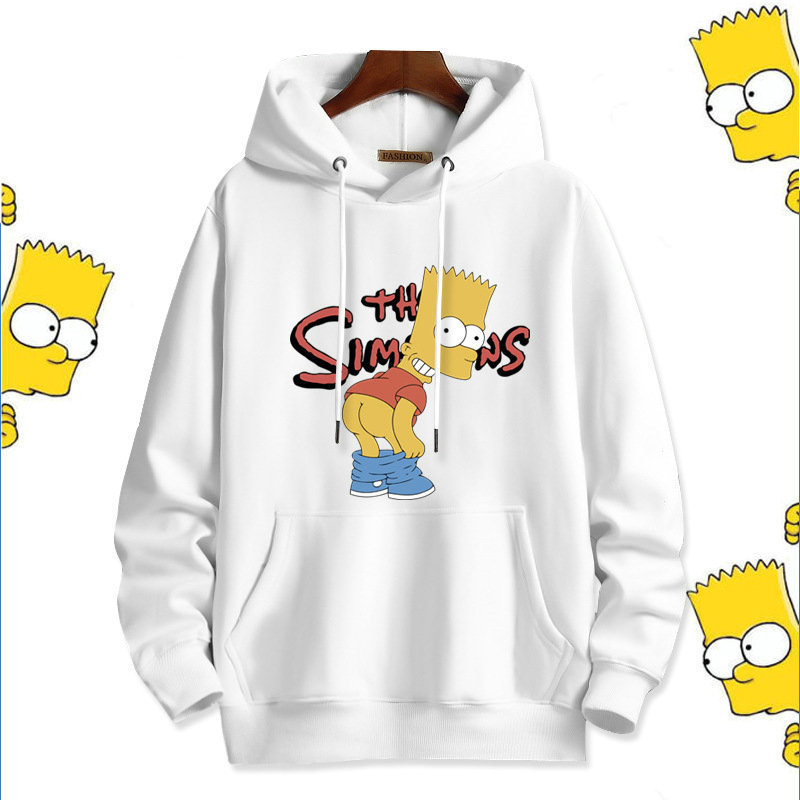 The Simpsons Joint Hooded Sweater Spring and Autumn Cartoon Animation Surrounding Students Long Sleeve Top Clothes ins Trendy Brand