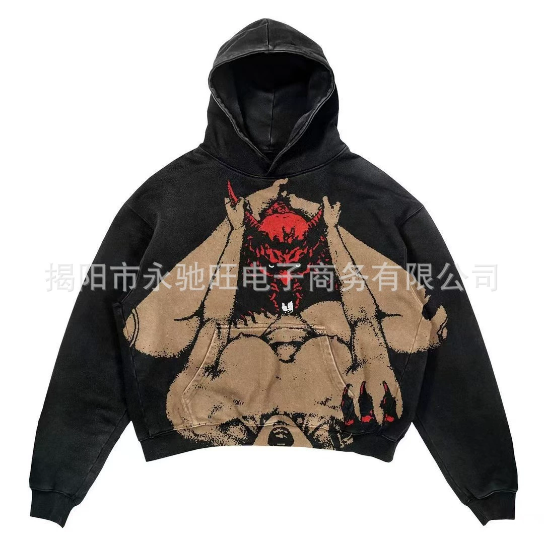 Худи Trend Hoody, хип‑хоп осенний свитшот, чёрный, размеры S–XXXXL