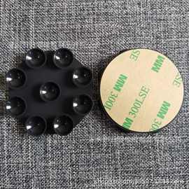 9粒硅胶圆形吸盘 单面背胶吸盘贴 蓝牙音箱车载手机支架硅胶吸盘