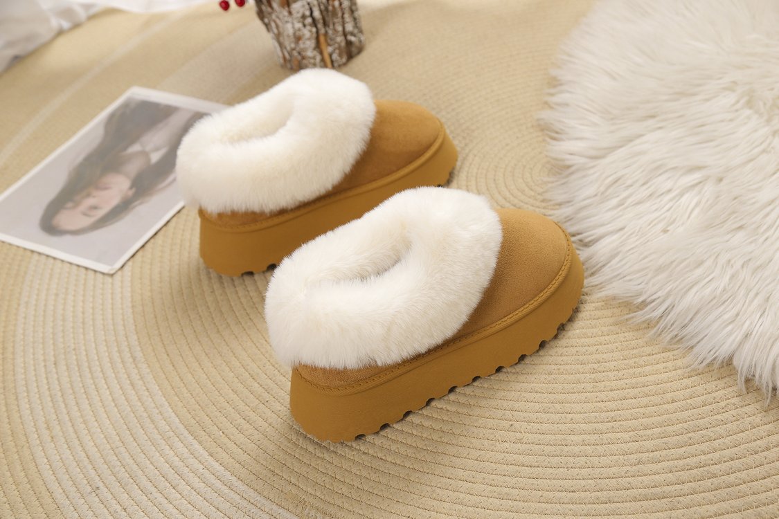 A new winter slip-on snow boots women's shoes plush one cotton shoes plus velvet thickened_voghion.com