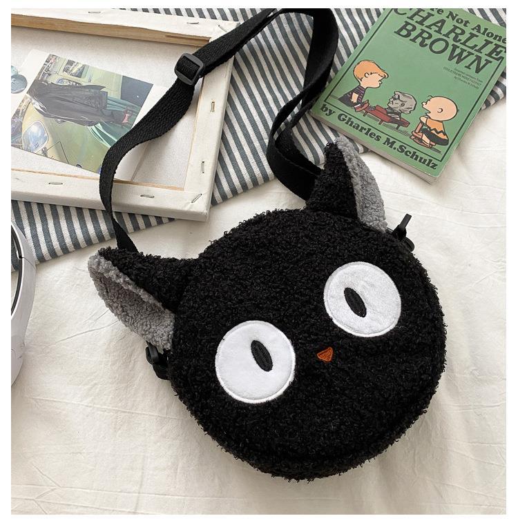 Single Shoulder Strap Strap Type Crossbody Bag Bags Type Daily Occasion Kid's Small Plush Little Bear Cat Cute Zipper Crossbody Bag