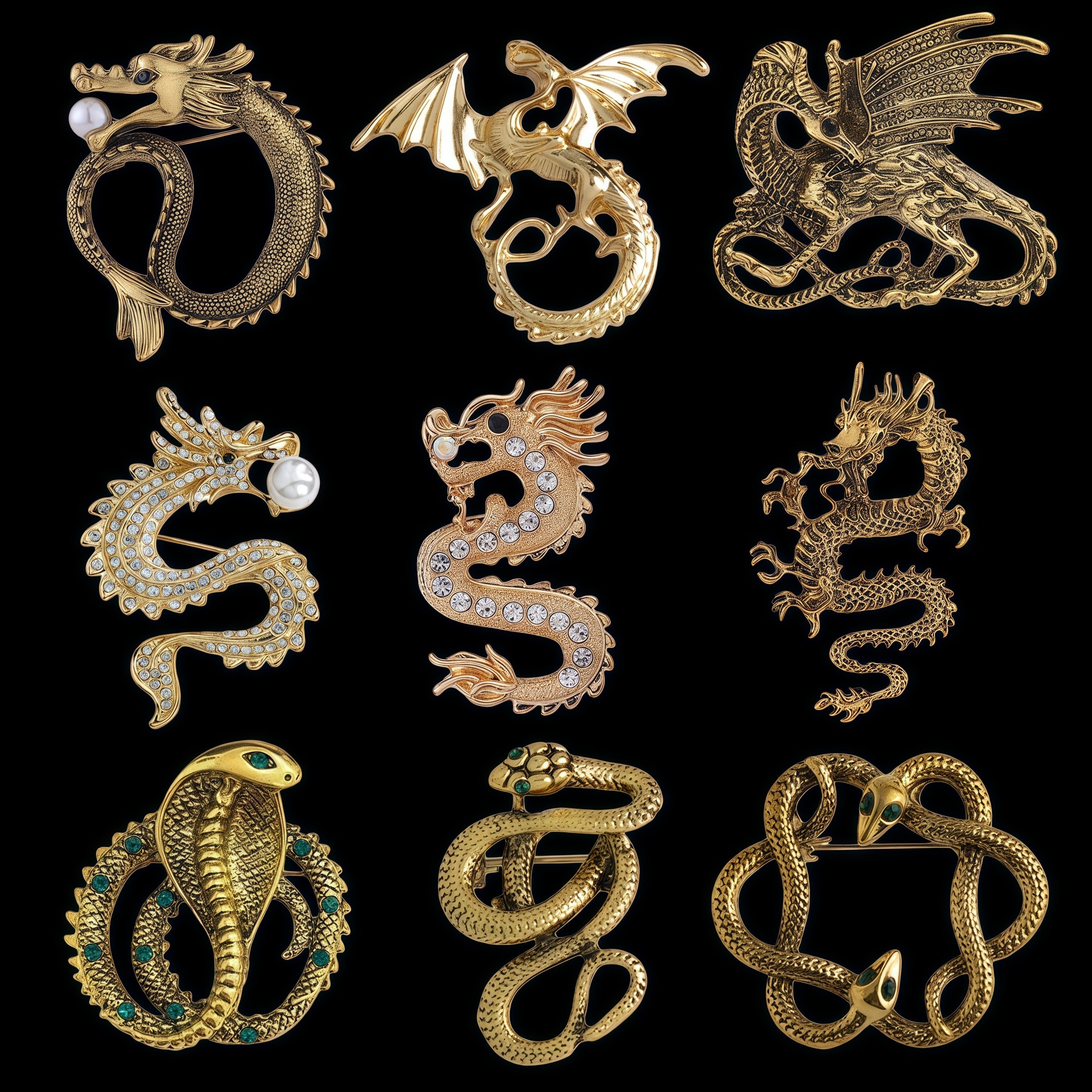 Spilla a forma di drago vintage per uomo, distintivo da revers_voghion.com
