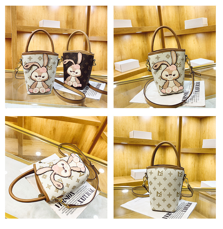 Fashion bucket bag for women 2023 spring new versatile cute rabbit bag high-end casual shoulder crossbody bag_voghion.com