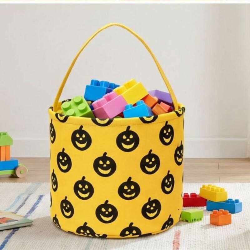 Halloween Candy Bag Storage Bucket, Large Capacity Storage Basket, Cartoon Tote Bag, Storage Box, Customizable with Your Own Design