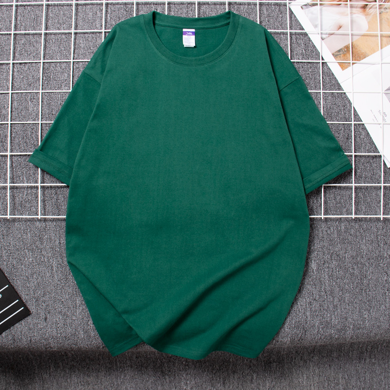 高品質tシャツ260グラム重ポンド純綿落肩tシャツ半袖男ins潮五分袖中袖シャツ|undefined