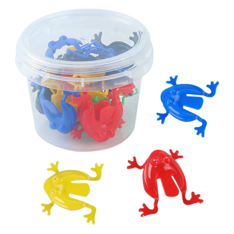 Parent-Kids Interactive Jumping Little Frog Mini Jumping Frog Plastic Bouncing Toad Kidsren's Post-8090 Nostalgic Toy