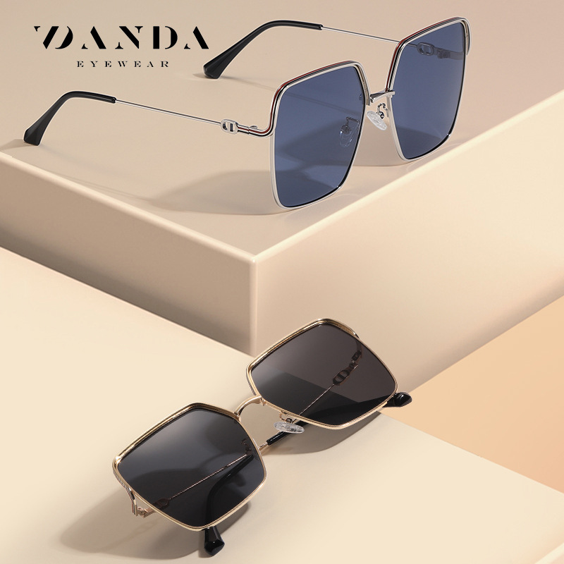 Nueva moda gafas de sol mujeres LS322 metal polígono gafas de sol polarizadas conductor conducción gafas de sol antideslumbrantes