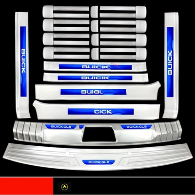 Dekorativ pedal başlıqları | Travel 28t Guard Plate - sku25-652t-silver-titanium-blue-label-threshold-strip-rear-guard-track-20-pieces