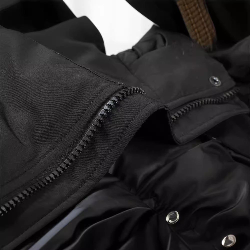 Giacca imbottita in cotone grande d'oca, lunga da uomo, con cappuccio, colletto largo in pelliccia, giacca cargo invernale_voghion.com