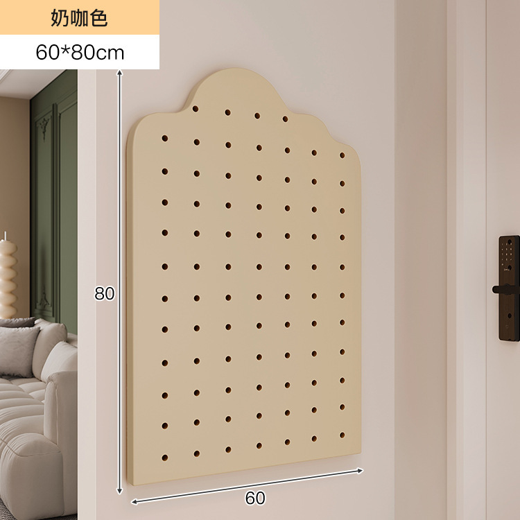 Tablero de agujero de madera maciza, entrada al armario de zapatos, estante de almacenamiento en la pared, pared de fondo de pared para uso doméstico