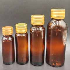 現物50ml経口液ガラス瓶100ml砂糖瓶酵素瓶30ml遮光茶色ガラス瓶