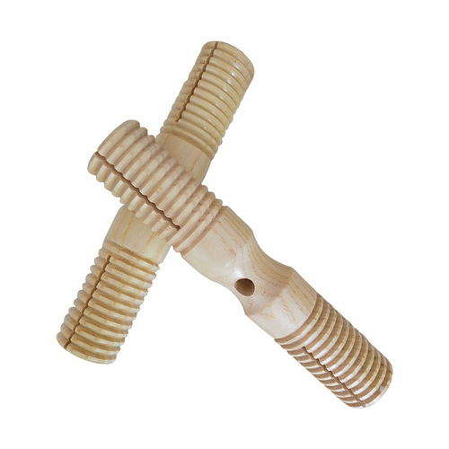 Threaded double ring kindergarten teaching aids children's music early education musical instruments Orff wooden double ring toys wholesale