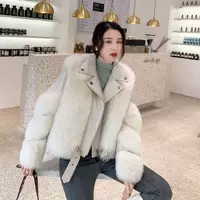 Короткая теплая куртка-пиджак с подкладкой из плюша, коллекция 2022 года, отделка из меха, молния и пояс