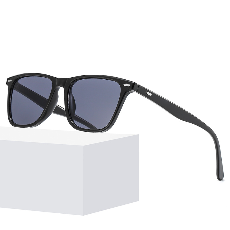 24 nuevas gafas de sol de montura cuadrada, gafas de uñas de arroz retro, gafas de sol de protección UV de marea coreana femenina, gafas planas se pueden combinar con miopía