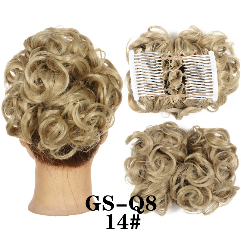 Transfronterizos europeos y estadounidenses rizos brotes de cabello al por mayor mujeres rizos ondas chinas retro flores brotes de caballo cabello de pino peluca