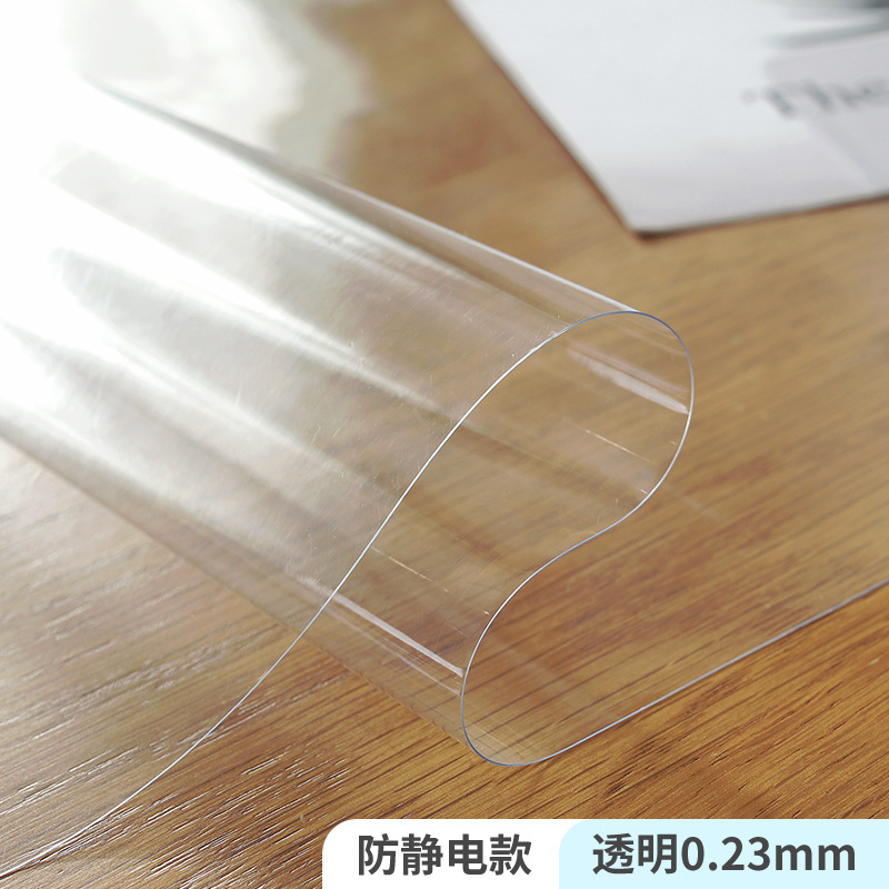 Mesa de trabajo transparente antiestática de aluminio PVC aislante de vidrio suave resistente al desgaste de fábrica de línea de ensamblaje de laboratorio alfombra de mesa