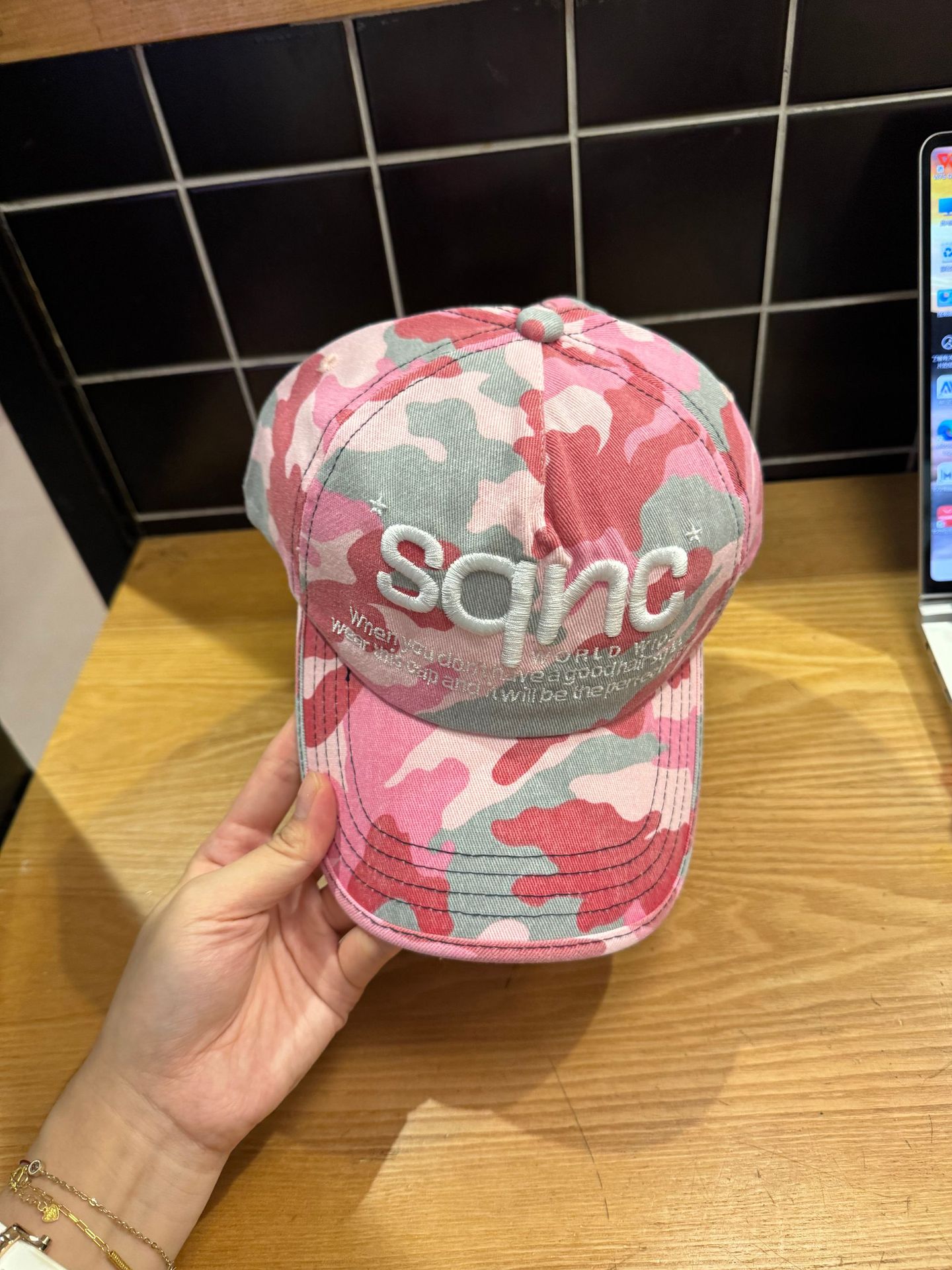Pink baseball cap
