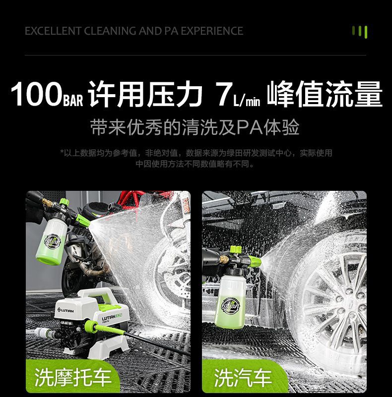 Greenfield Silver Fox Car Washing Machine Ultra-High Pressure Household 220V Fully Automatic Cleaning Machine Sensor Motor High-Power Water Gun Pump