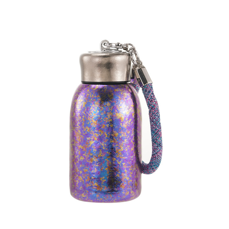 Taza de aislamiento de titanio puro de alto valor nominal de doble capa de titanio taza de bolsillo creativa taza de agua compacta y conveniente taza de negocios de alta calidad para hombres y mujeres