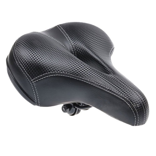 Bicycle seat cushion saddle enlarged soft leather spring shock absorption electric bicycle mountain bike rear seat cushion universal seat bag