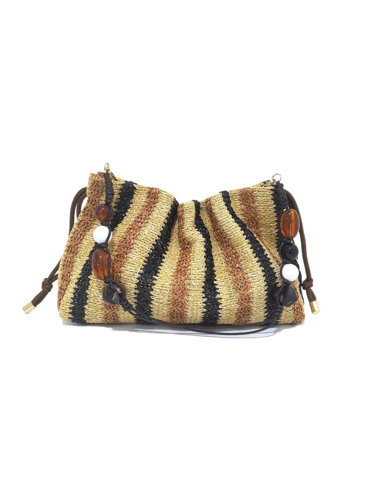 Retro woven summer shoulder bag