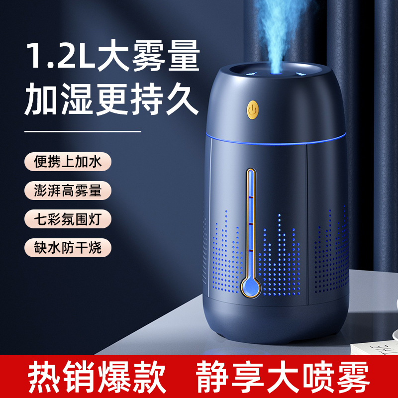 Cross-border Popular Large-capacity Portable Desktop Night Light USB Humidifier Office Bedroom Can Add Water-based Aromatherapy